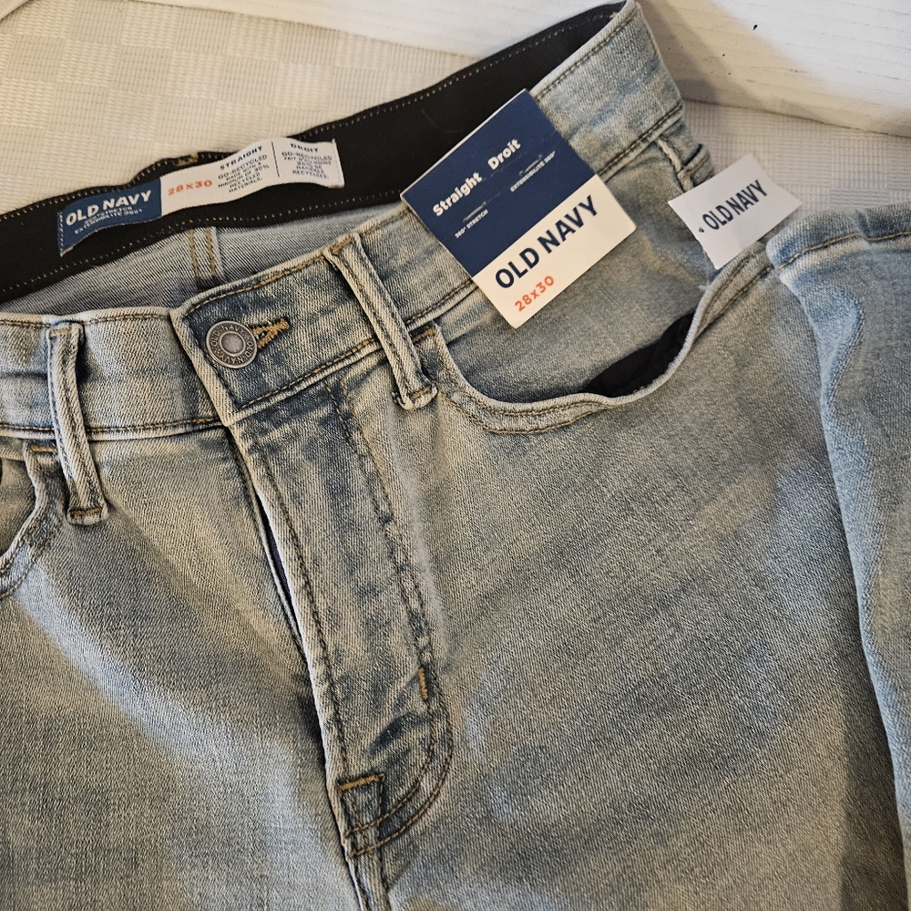 Old Navy Blue Straight Jeans Classic Style
